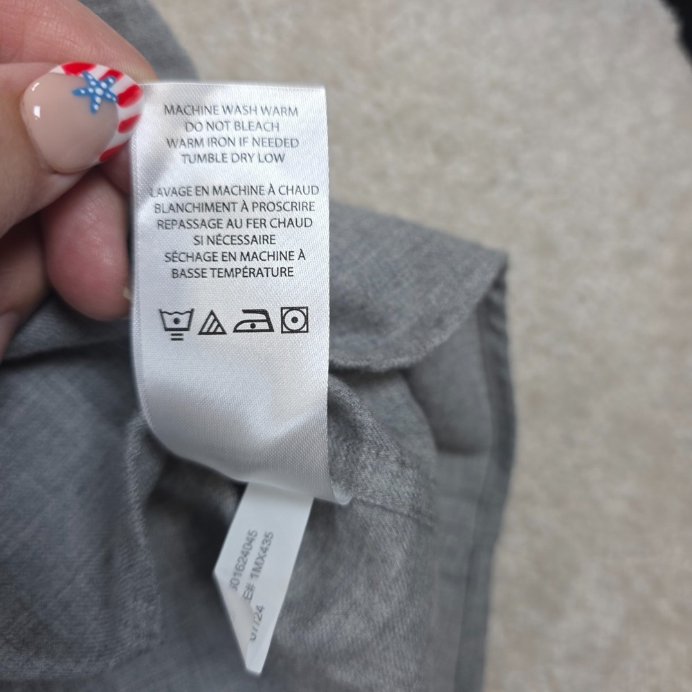 Travis Mathew Shirt Mens 2XL Gray Cloud Flannel Button-Up Dual Chest Pocket NWT - Picture 7 of 10